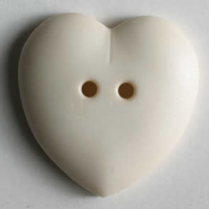 Dill Buttons 219111 Ivory Heart 15mm Button