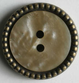Dill Buttons Brass Beaded Edge 23mm 330217
