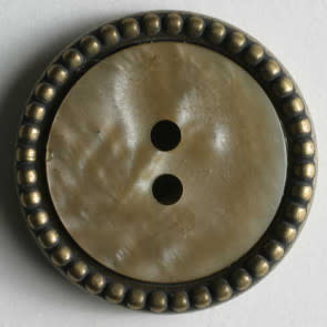 Dill Buttons Brass Beaded Edge 23mm 330217