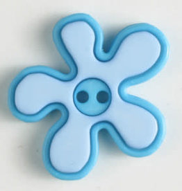 Dill Buttons 281039 Aqua GoGo Flower 20 mm