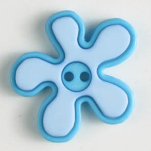 Dill Buttons 281039 Aqua GoGo Flower 20 mm