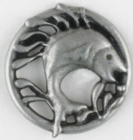 Dill Buttons 390303 Pewter Fish 25mm