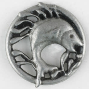 Dill Buttons 390303 Pewter Fish 25mm