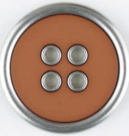 Dill Buttons 320650 Silver Rim Brown 20mm
