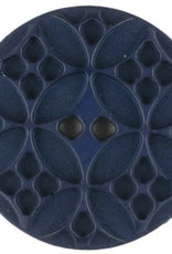 Dill Buttons 266705 Navy Embossed 20 mm