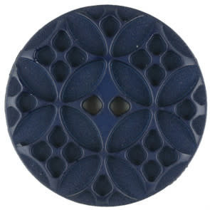 Dill Buttons 266705 Navy Embossed 20 mm