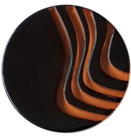 Dill Buttons 332845 Brown Cutout Wave Button 20 mm