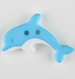 Dill Buttons 341127 Aqua Dolphin 30mm
