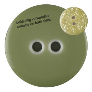 Dill Buttons 342809 Sage Green Reversible Button 23 mm