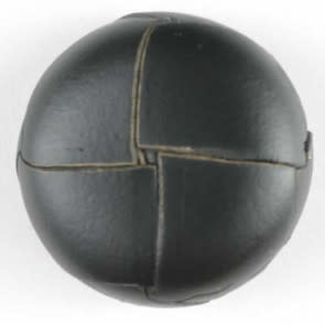 Dill Buttons 370288 Black Leather Fold Button 18 mm
