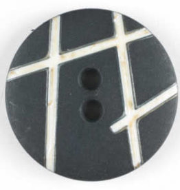 Dill Buttons 231554 Black with lines Button 15 mm