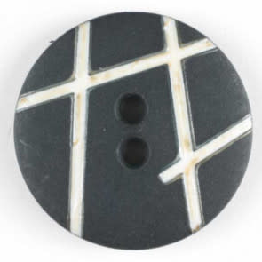 Dill Buttons 231554 Black with lines Button 15 mm