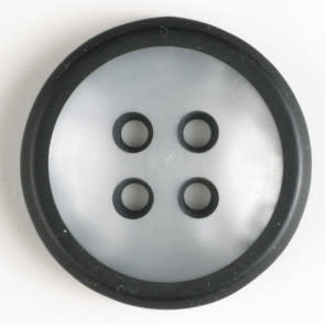 Dill Buttons Grey Black 18mm 4 hole 310582