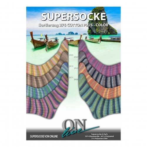 OnLine Yarns OnLine SuperSocke Cotton Plus Color - HeartStrings Yarn Studio
