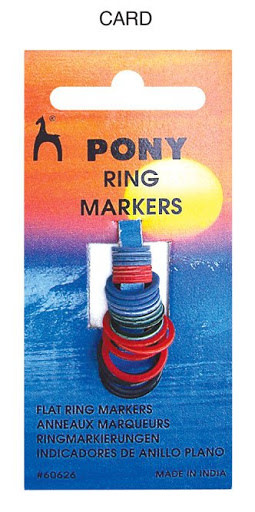 PONY Flat Ring Stitch Markers 24 pack Pony 60626