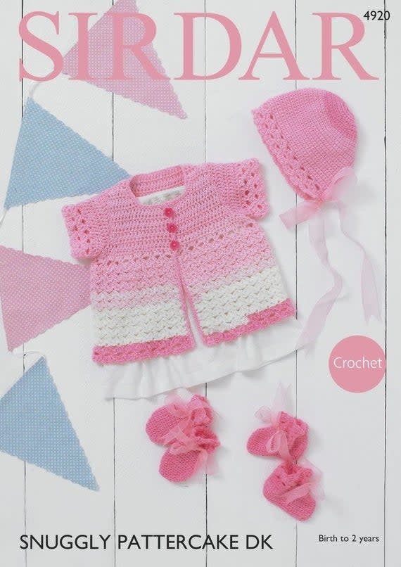 Hayfield 4920 Snuggly Pattercake Crochet Baby Cardigan