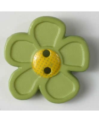 Dill Buttons 280864 Green Flower 20mm