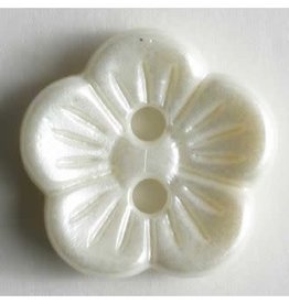 Dill Buttons 230123 White Flower 11mm Button