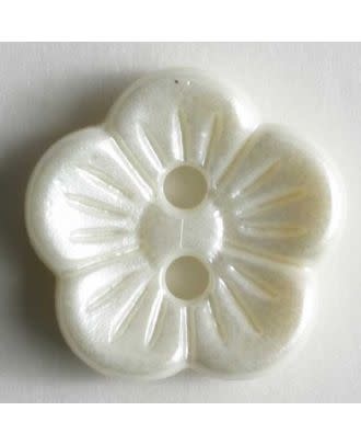 Dill Buttons 230123 White Flower 11mm Button