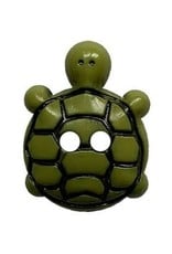 Dill Buttons 281221 Green Turtle Button 15 mm