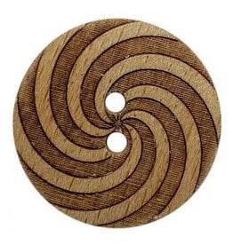 Dill Buttons 281217 Wood Etch Swirl Button 18 mm