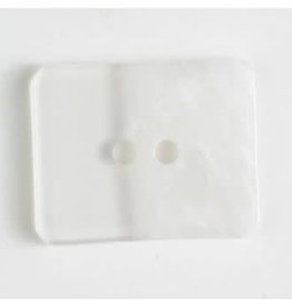 Dill Buttons White rectangle button 23mm