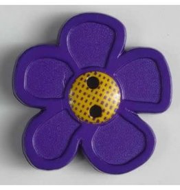 Dill Buttons 340706 Purple flower button 28mm