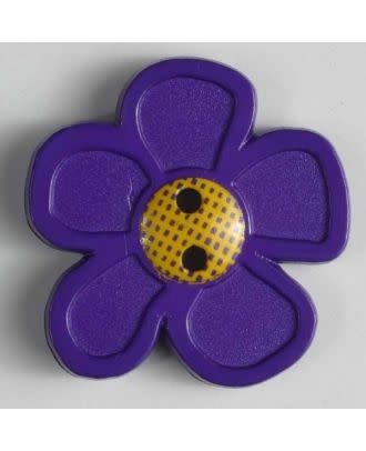Dill Buttons 340706 Purple flower button 28mm