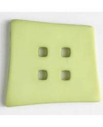 Dill Buttons 405504 Lime Offset Square 55 mm button