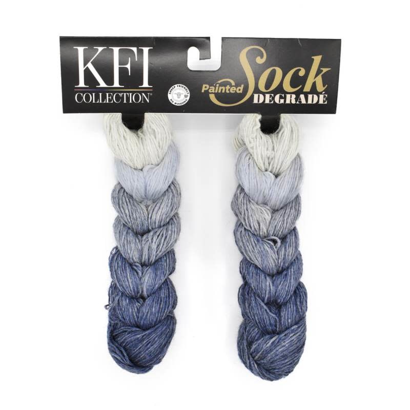 Knitting Fever KFI Painted Sock Degrade 201 FILM NOIR discontinued Sale Reg $18-