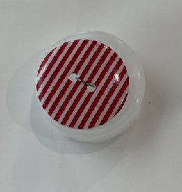 Dill Buttons 310667 Red Stripe Button 20 mm