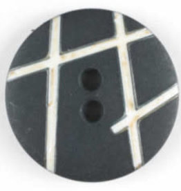 Dill Buttons 231553 Black with lines Button 12 mm