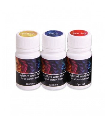 Ashford Rainbow Wool Dye Collection 3 bottles 10 gm each