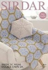 Sirdar 7817 Sirdar Hex Crochet Afghan & Cushion