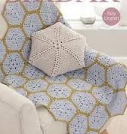 Sirdar 7817 Sirdar Hex Crochet Afghan & Cushion