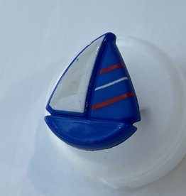 Dill Buttons 251320 Blue Sailboat Button 18mm