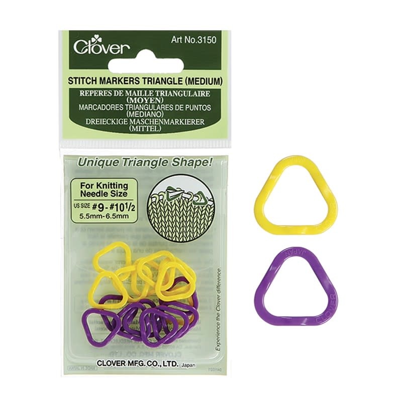 Clover 3150 Clover Triangle Stitch Markers Medium