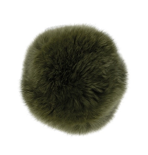 Rabbit Fur Pom Pom 3" KHAKI 566