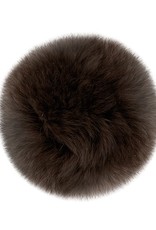 Rabbit Fur Pom Pom 3" BROWN 570
