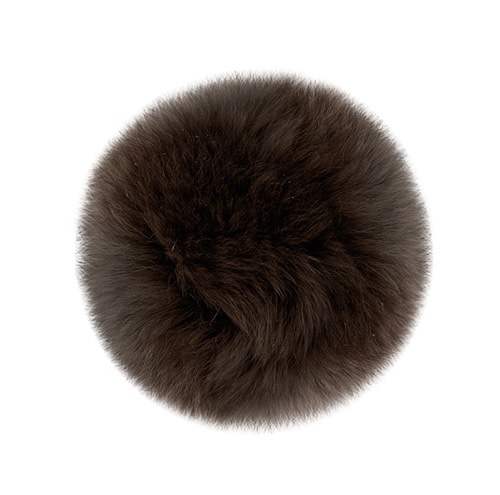 Rabbit Fur Pom Pom 3" BROWN 570