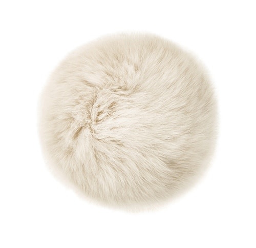 Rabbit Fur Pom Pom 3" IVORY 841