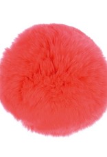Rabbit Fur Pom Pom 3" CORAL 517