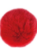 Rabbit Fur Pom Pom 3" RED 519