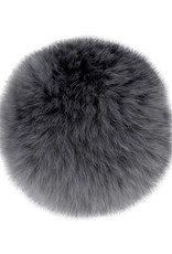 Rabbit Fur Pom Pom 3" DARK GREY 577