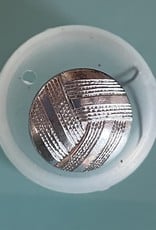 Silver Glass Deco Button 13 mm