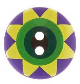 Dill Buttons 300990 Kaffe Fasset Purple Yellow Geometric Button 20 mm
