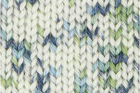 Rico Rico Baby Merino Print 13 WHITE w/ BLUE GREEN
