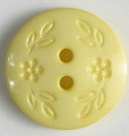 Dill Buttons 201366 Yellow Stamped Flower button 11 mm