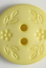 Dill Buttons 221664 Yellow Stamped Flower 15 mm