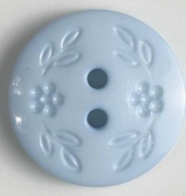 Dill Buttons 228318 Blue Stamped Flower button 15 mm
